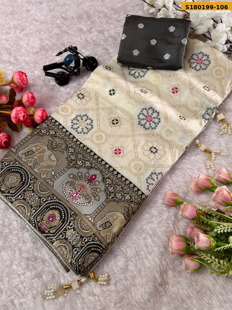 Fancy Banarasi Dyble Silk Saree