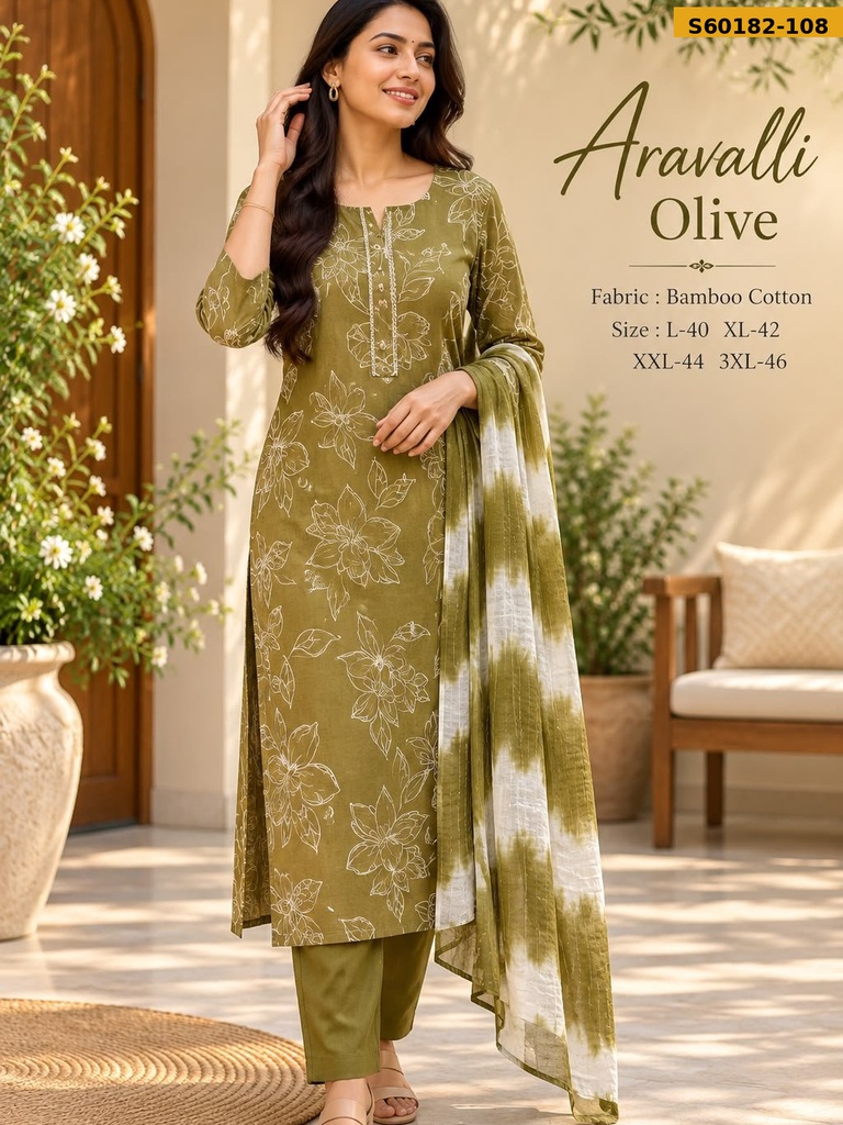 Fancy Bamboo Cotton 3 Piece Set