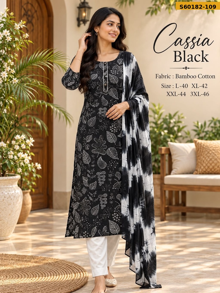 Fancy Bamboo Cotton 3 Piece Set