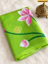 Fancy Linen Cotton Printed Saree