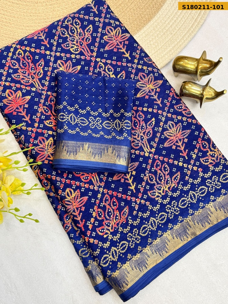 Fancy Chinnon Silk Saree