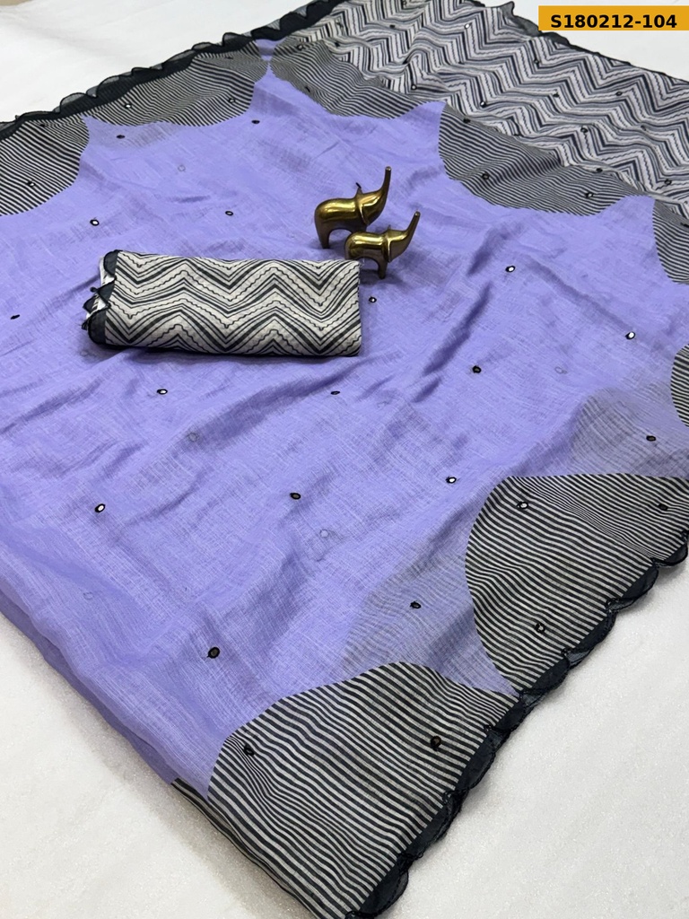 Fancy Soft Linen Cotton Saree