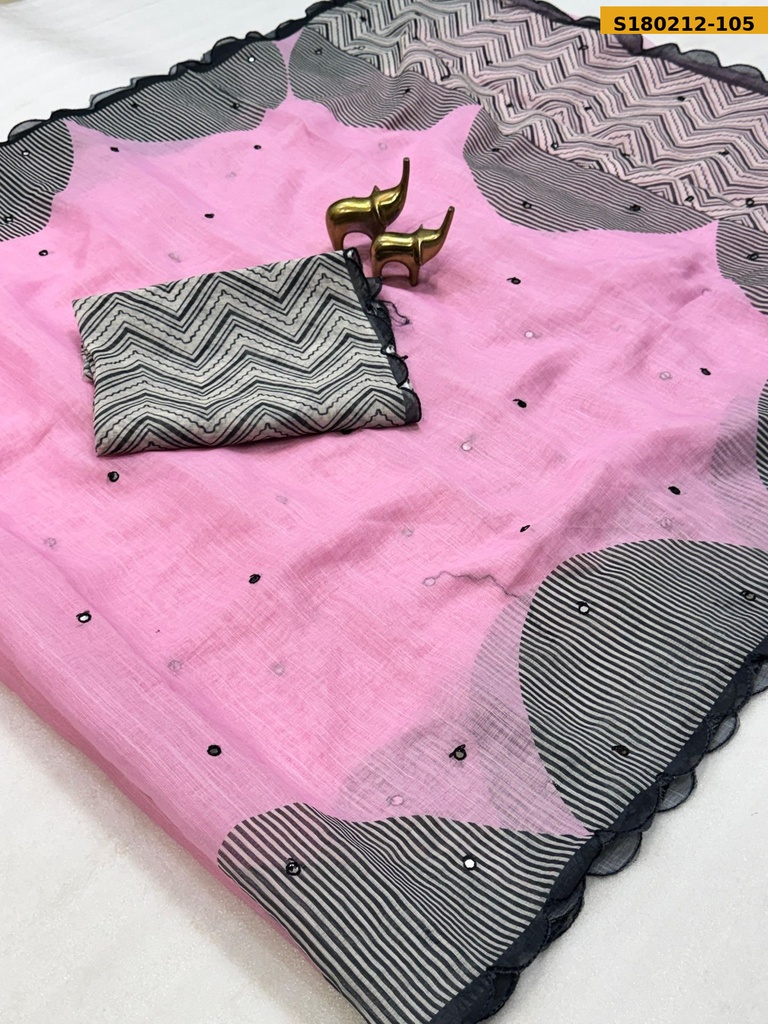 Fancy Soft Linen Cotton Saree