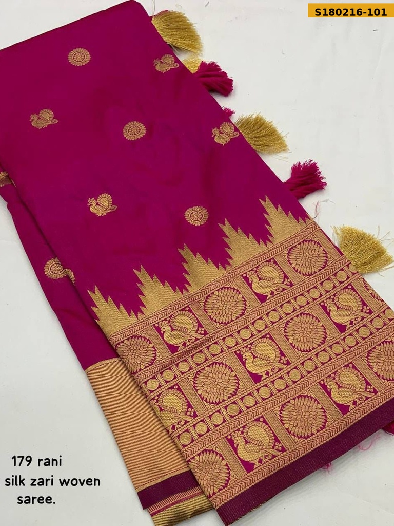 Fancy Soft Silk Zari Woven Saree