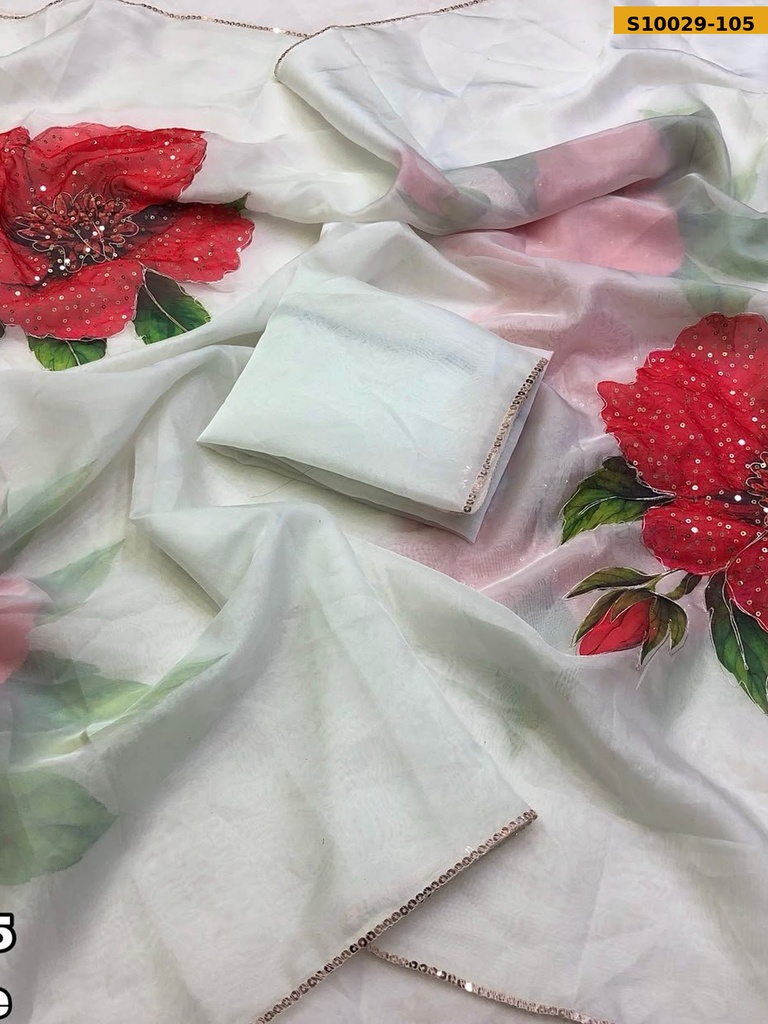 Fancy Tebby Organza Saree