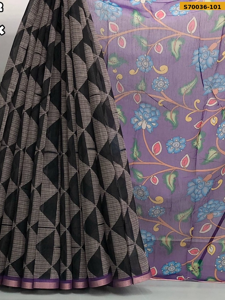 Fancy Chanderi Cotton Saree