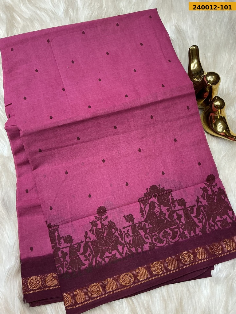 Sungudi cotton printed sarees