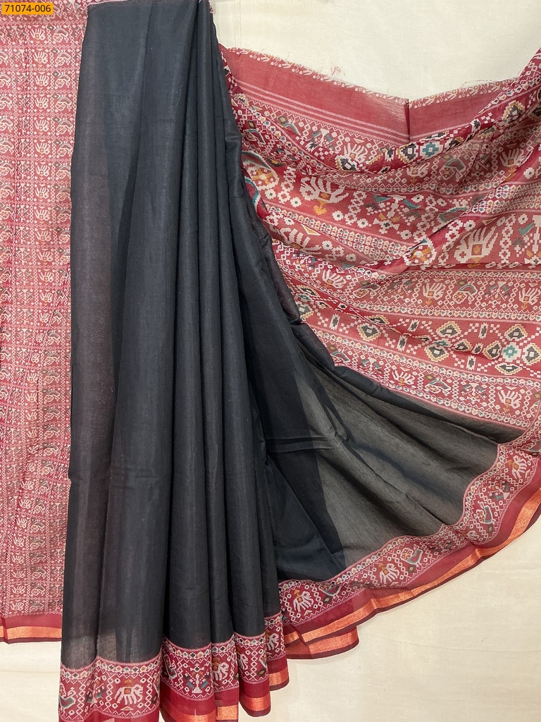 Fancy chanderi silk saree