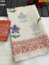 Fancy Soft Linen Printed Saree