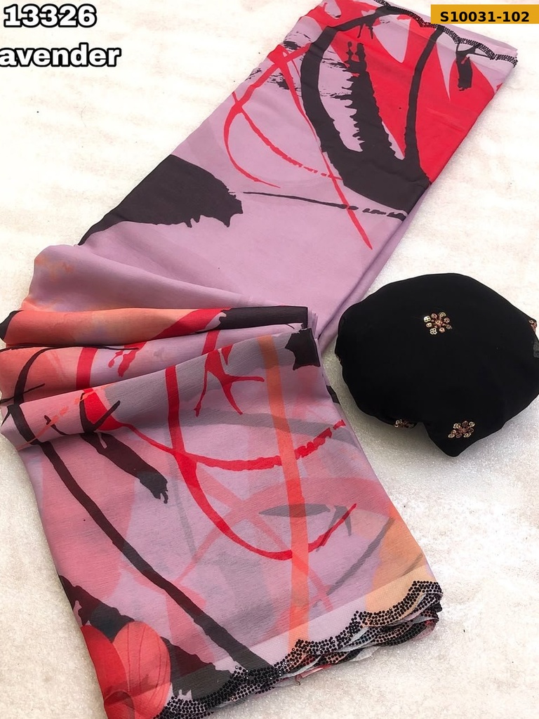 Fancy s Chiffon Designer Printed Saree