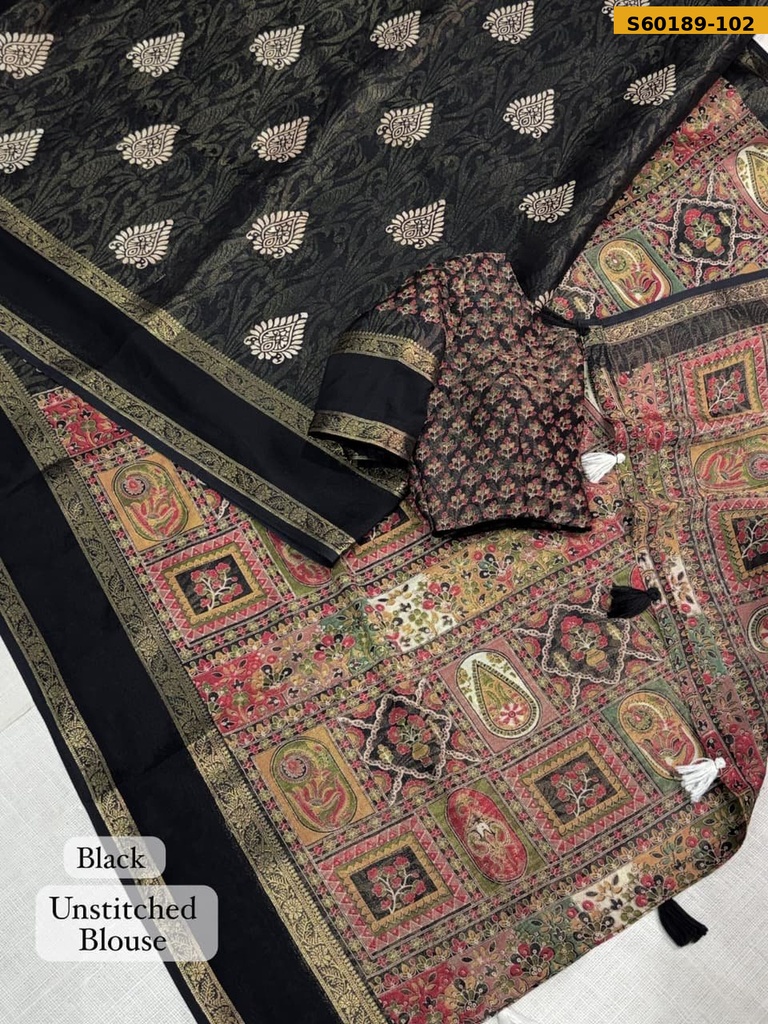 Fancy mix Cotton Saree