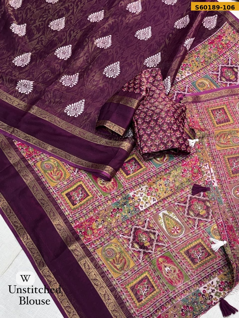 Fancy mix Cotton Saree
