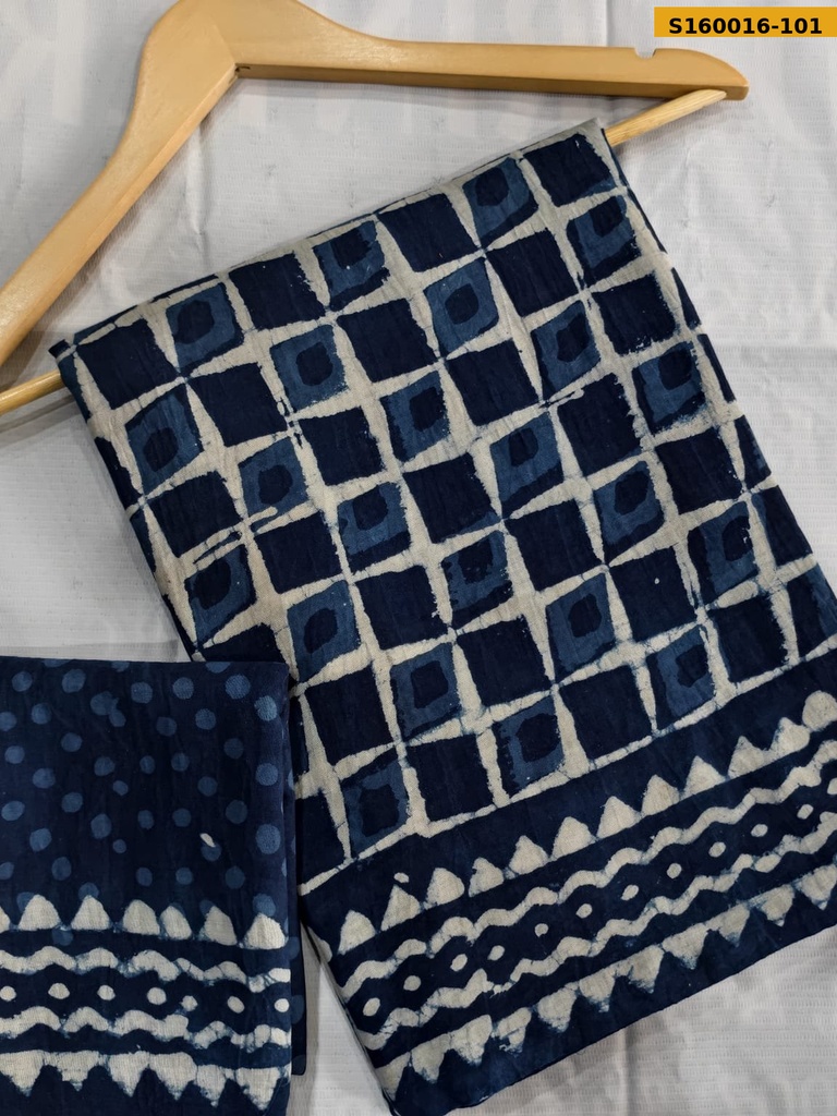 Handblock Print Linen Sarees