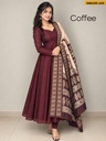 Fancy Blooming Vichithra Silk Anarkali with Dupatta