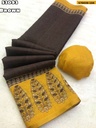 Fancy Soft Linen Geometric Printed Saree