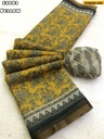 Fancy Soft Linen Geometric Printed Saree