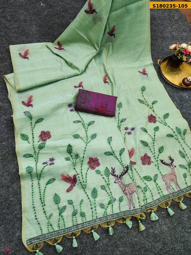 Fancy Soft Muga Cotton Saree