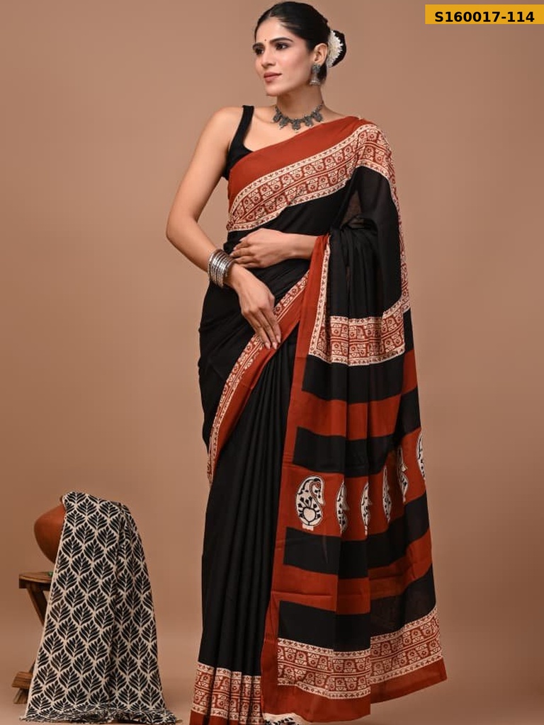 Fancy  Mulmul Cotton Sarees