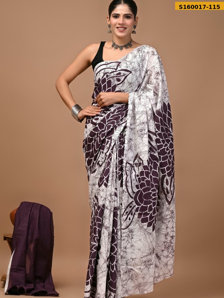 Fancy  Mulmul Cotton Sarees