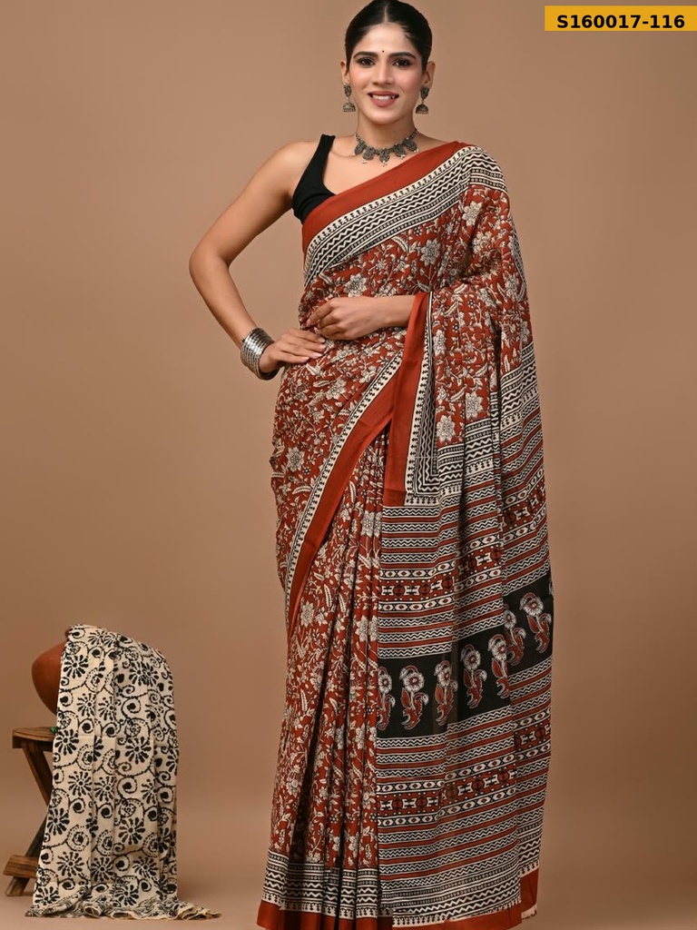Fancy  Mulmul Cotton Sarees