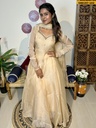 Fancy kabana hand work gown with dupatta