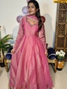 Fancy kabana hand work gown with dupatta
