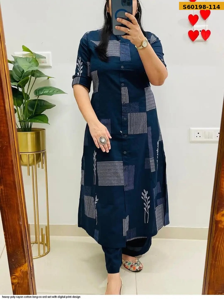 Fancy Rayon slub Kurti with pant