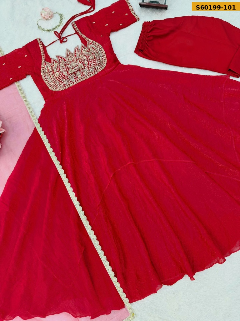 Fancy Gown with Pant Set