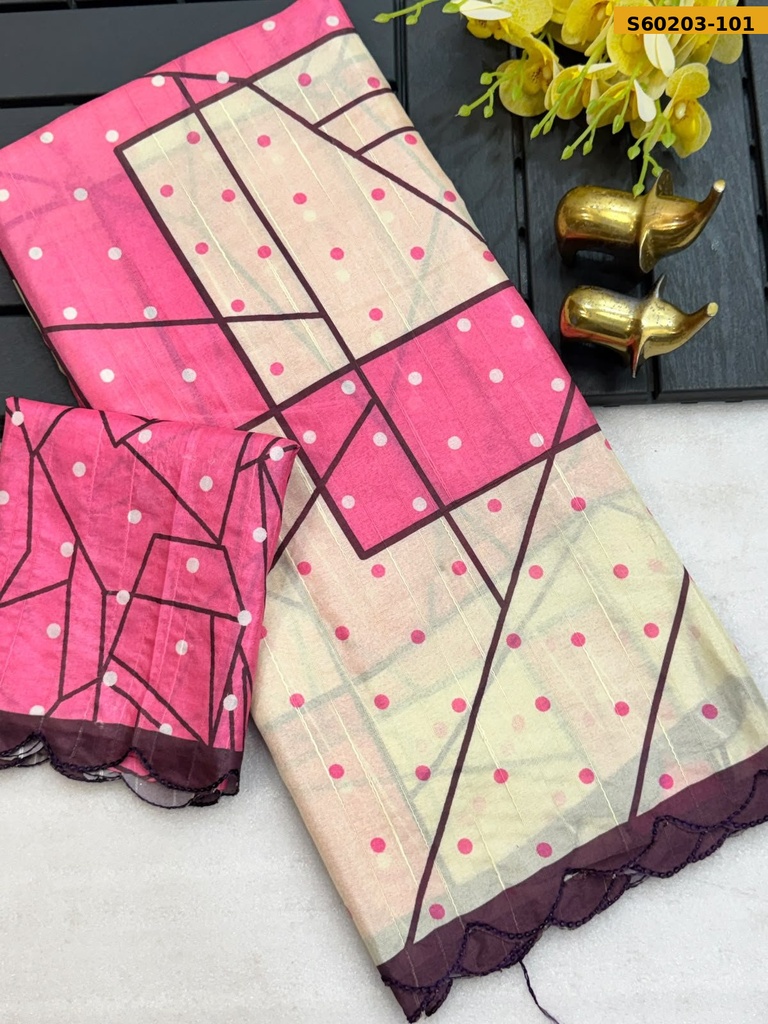 Fancy tusser silk saree