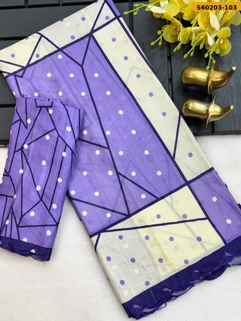 Fancy tusser silk saree