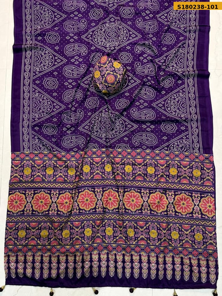 Fancy Crepe Gaji Silk Saree