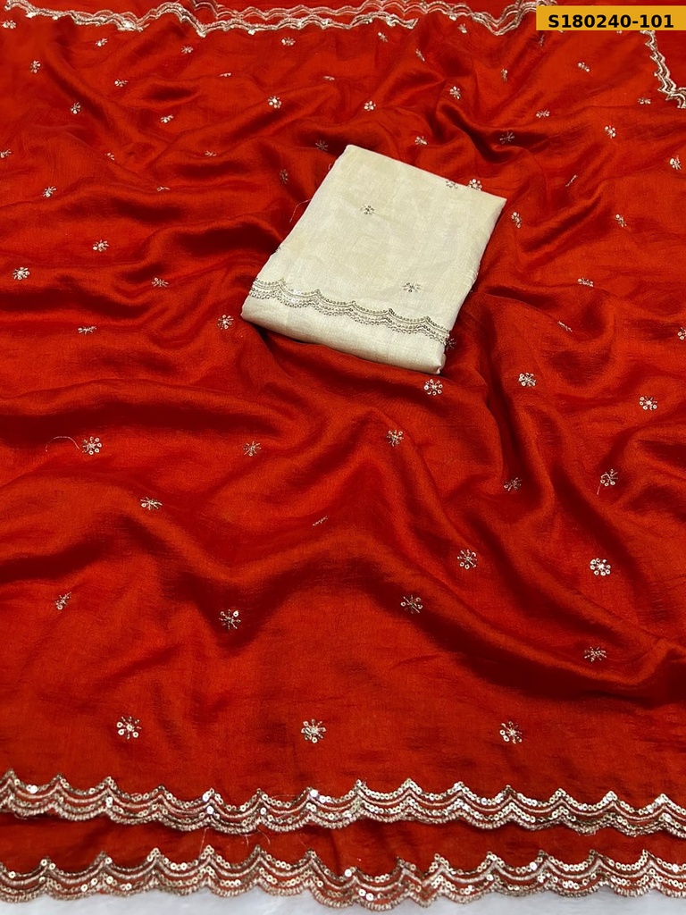 Fancy Vichitra Silk Saree